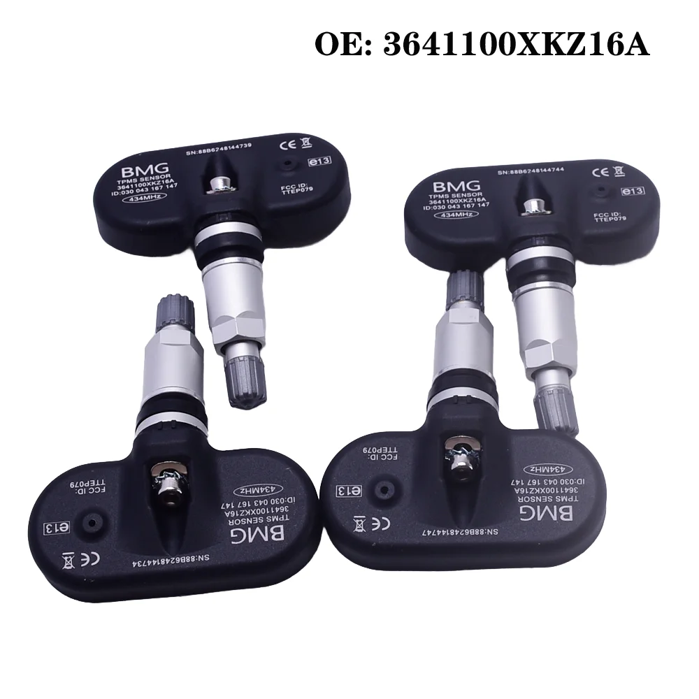 4pcs Car TPMS Sensor Tire Pressure Sensor Monitoring System 3641100XKZ16A 434Mhz for Great Wall C50 Haval H6 M6 2012-2018