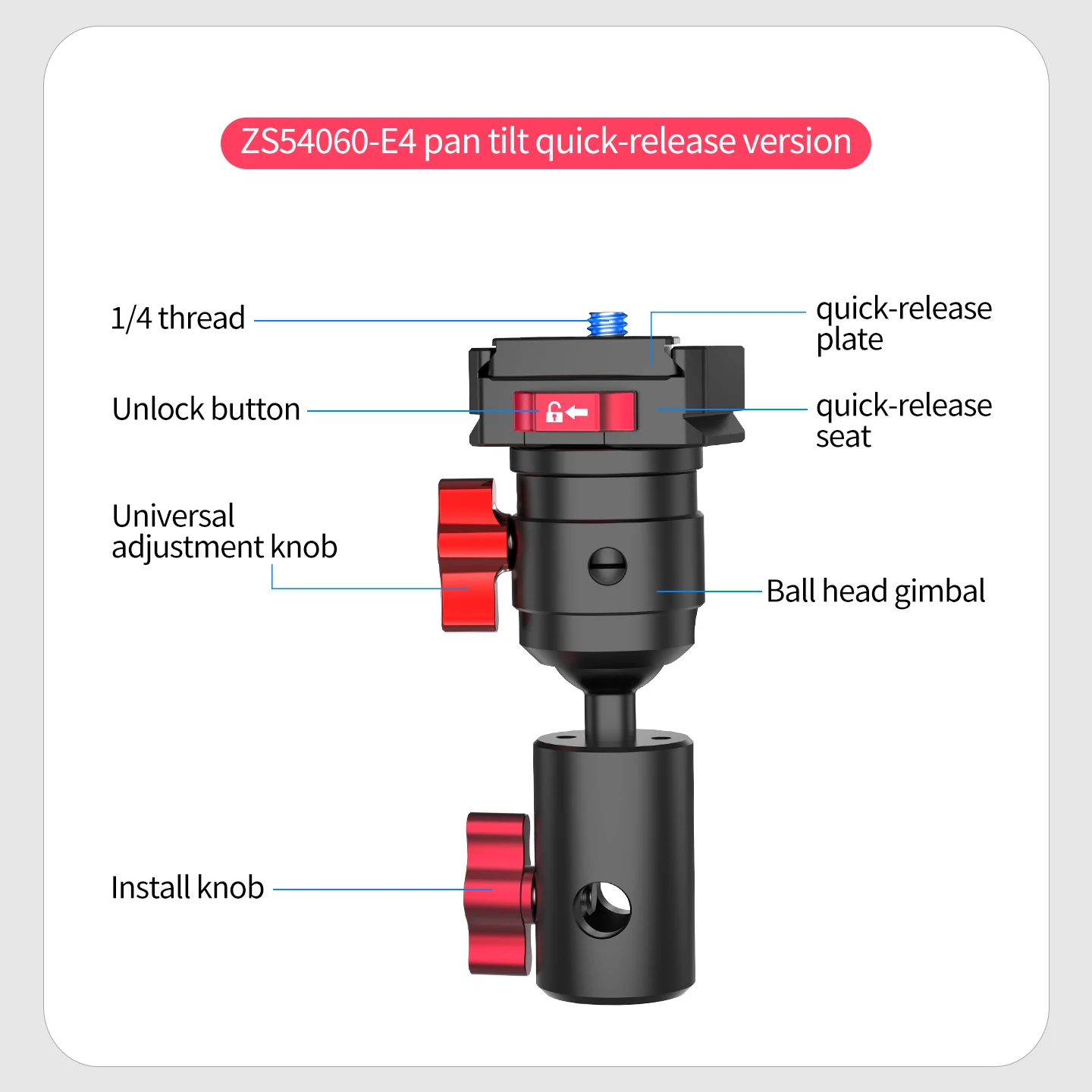 Kamera-Blitzhalterung 16mm Stativhalter Cold Shoe 1/4 Zoll Halterung Regenschirm Speedlite Halter 360° Drehbar Verstellbarer Lichtständer-Adapter – Detail 19