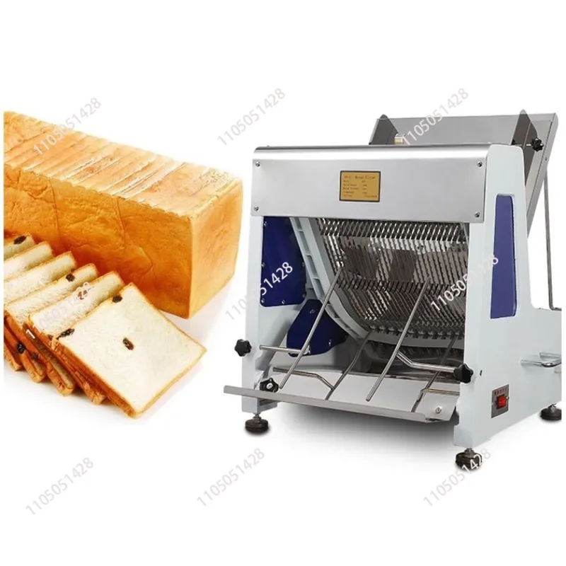 Kitchen Restaurant Dough Bakery Equipment Stainless Steel Bread Slicing Machine Electric Loaf Bread Slicer