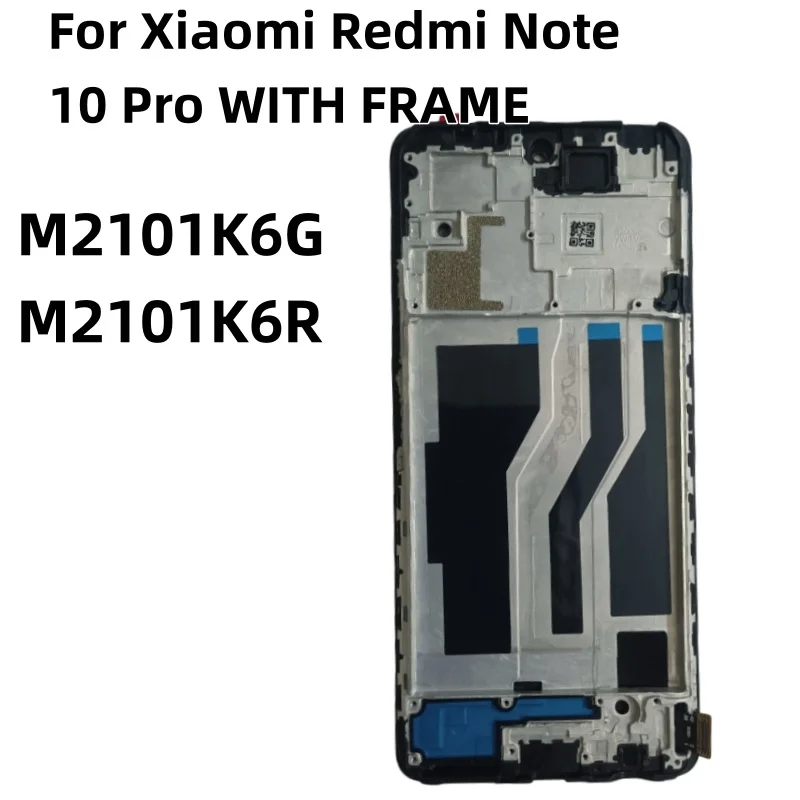 Новый экран дисплея для Xiaomi Redmi Note 10 Pro M2101K6G M2101K6R сенсорный ЖК-дисплей замена