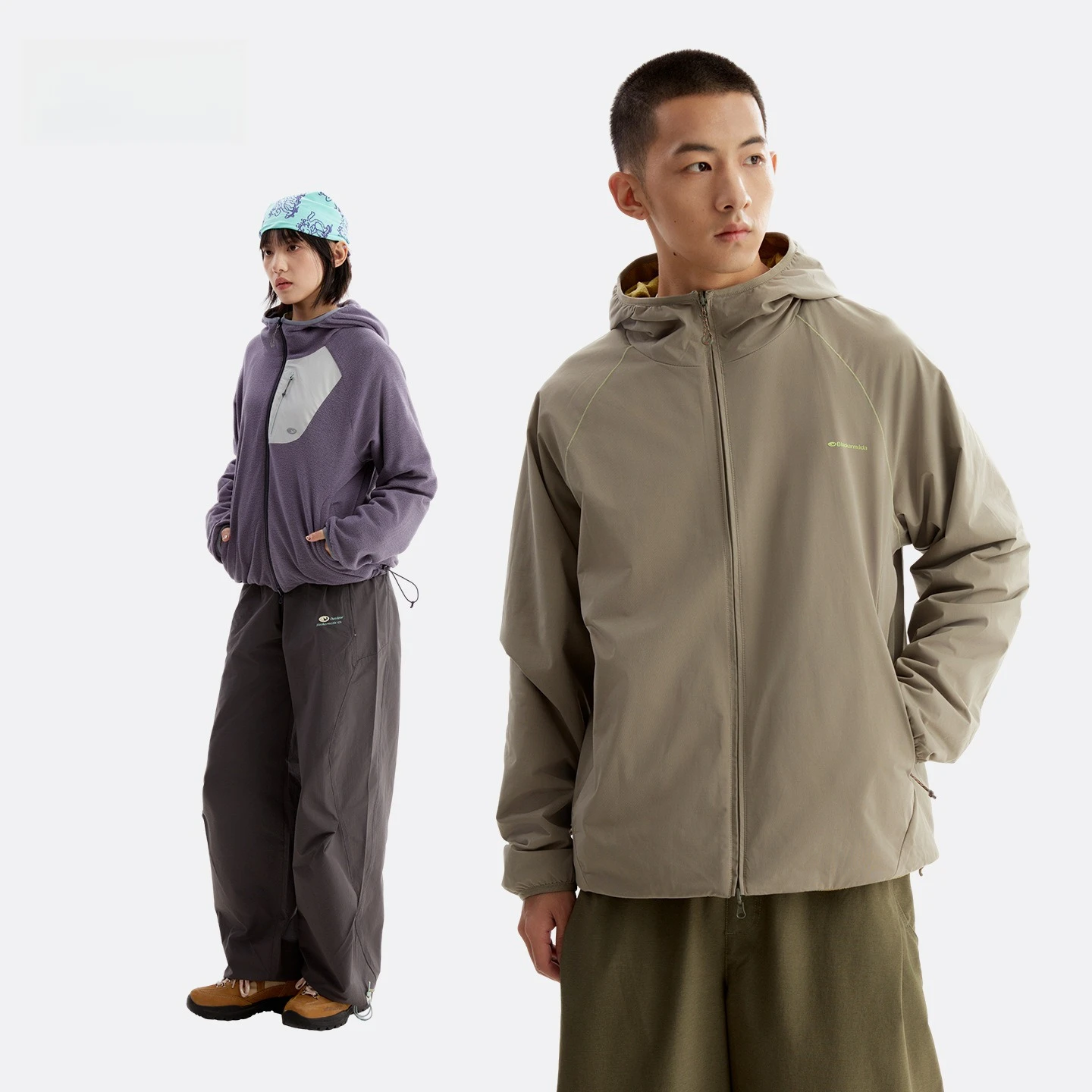 Unisex Reversible Fleece Hooded Jacket – Water-Repellent & Warm with Colorblock Design for Autumn/Winter Outdoor & Commute