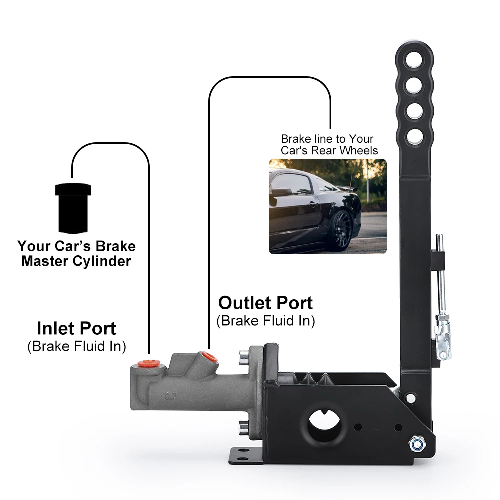 WLR RACING - Universal Hydraulic Drift E- Brake Racing Hydraulic Handbrake With Master Cylinder WLR3631