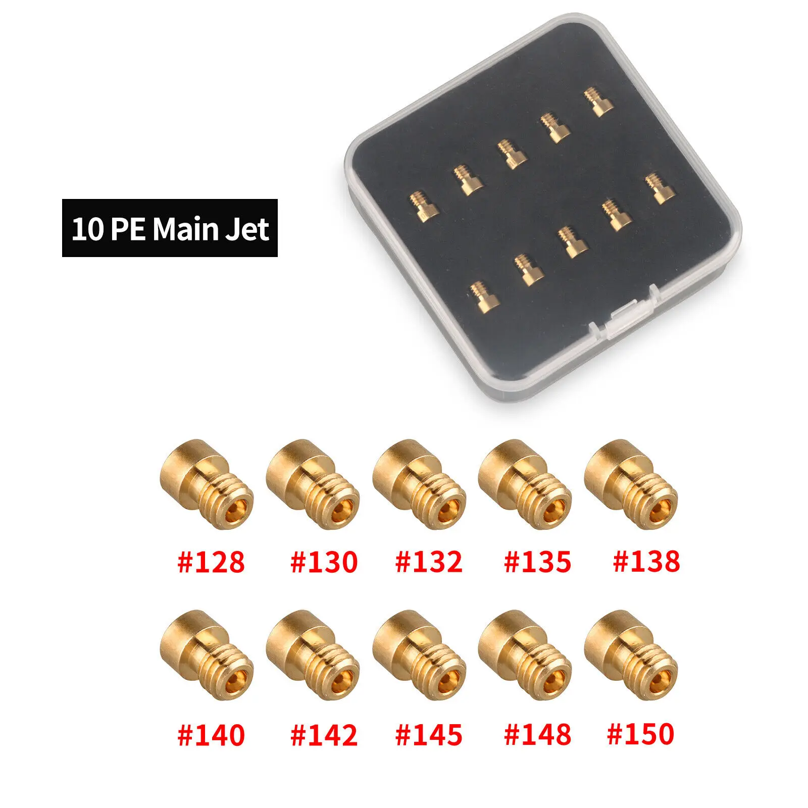 NIBBI 6/10 Stück Motorrad PE Vergaser Hauptdüsen M5 M6 Einspritzdüsendüsen-Set für Yamaha Honda Motocross Zubehör – Detail 4