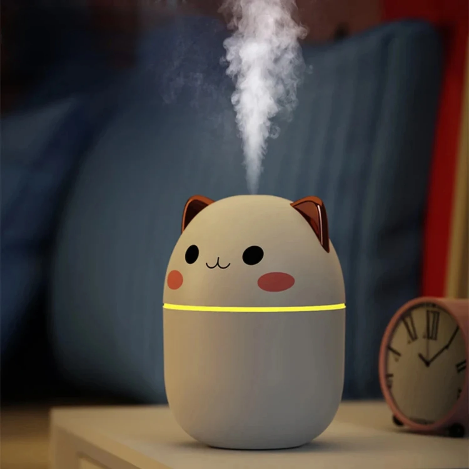 Create a Relaxing Atmosphere anywhere with this Mini, Cute, Soothing, and Quiet Ultrasonic Cartoon Air Humidifier. Colorful Nigh