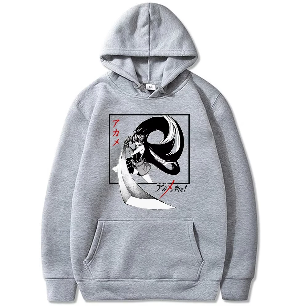 2026 Hot Sale Akame Ga KILL Japanese Anime Hoodie Unisex Retro Gothic Harajuku Soft Sweatshirt Perfect for Commute & Loungewear