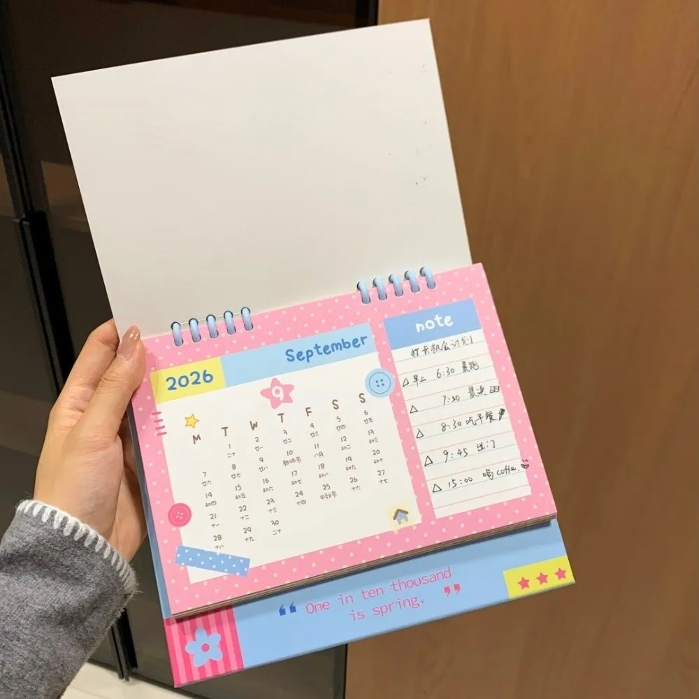 New Cartoon Bear 2027 Desk Calendar Collage Art Card Paper Cartoon Planner Daily Schedule Daily Organizer Study Desk