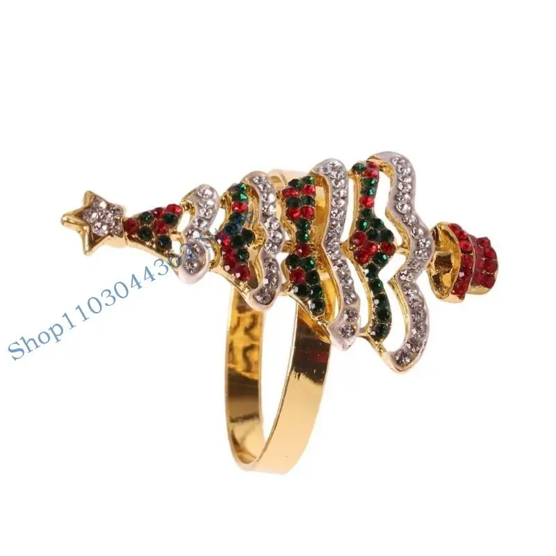 

Christmas Tree Metal Napkin Holder Rings Table Decoration For Family Gatherings