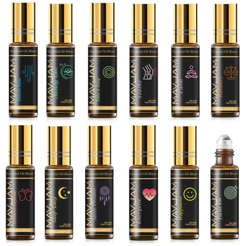 MAYJAM 10ml 롤러 컴파운드 에센셜 오일 라벤더 로즈 사이프러스 카모마일 향수 스트레스 릴리프 쉬운 수면 2022 신제품