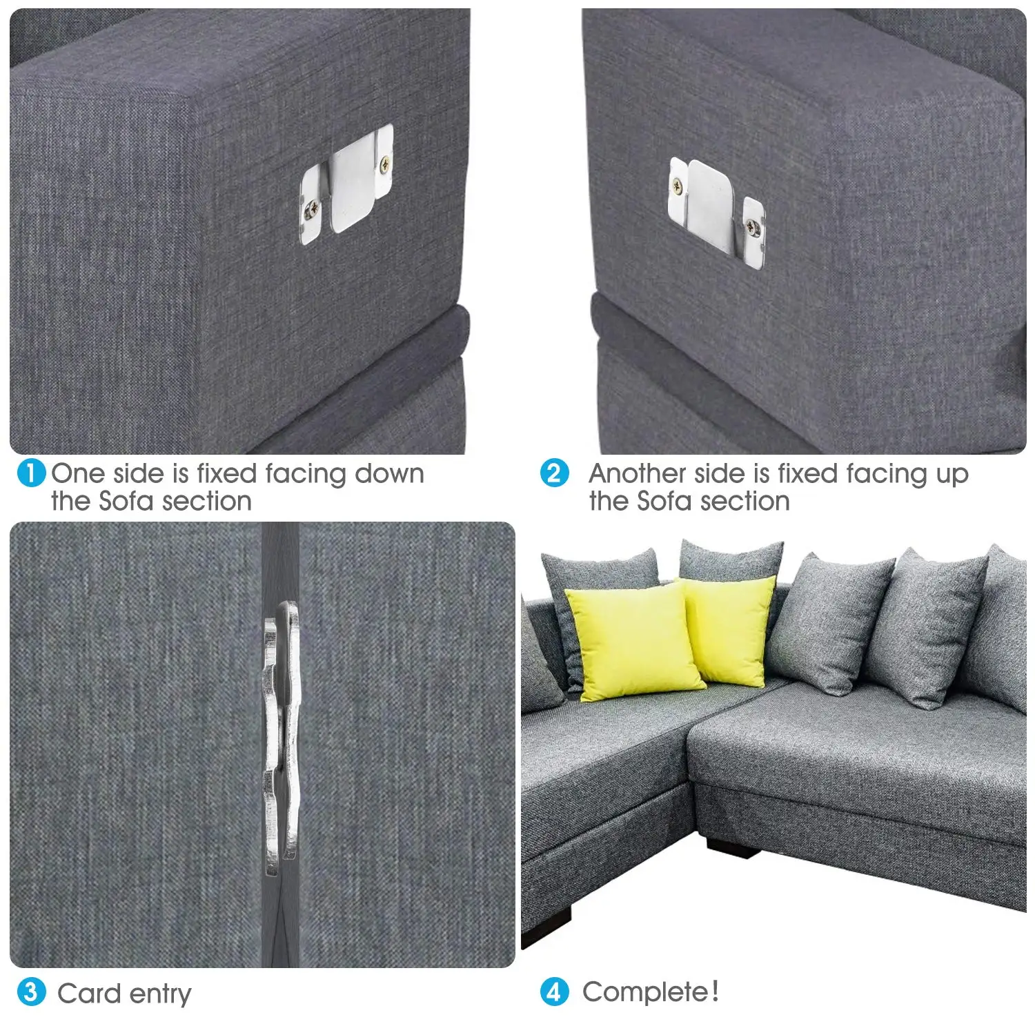 Universelle Metallverbinder, bündig montierter Bilderrahmen, ineinandergreifende Möbelhalterungen, Couchverbinder, Sofa-Linker