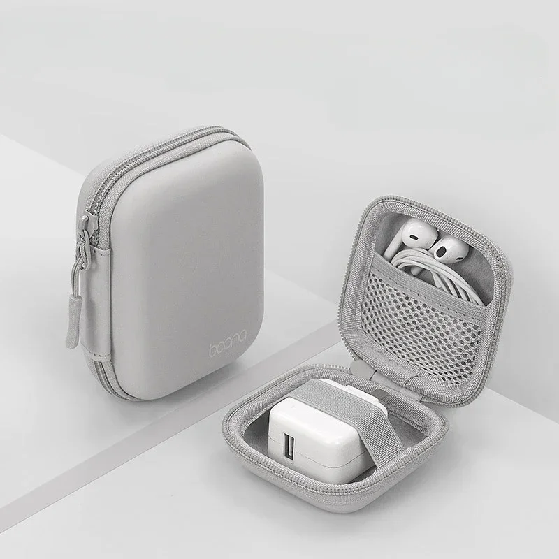 Universal Earphones Apple Power Charger Data Cable U Disk U Shield Hard Case Protection Box Leather EVA Digital Storage Bag