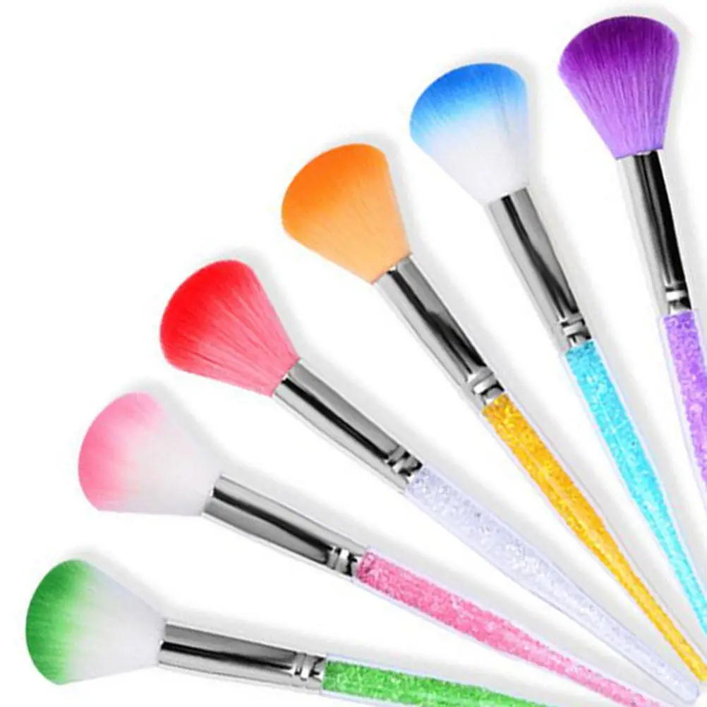 

Набор из 7 кистей для удаления пыли с ногтей с длинной ручкой, мягкие эргономичные щетки для маникюра и педикюра