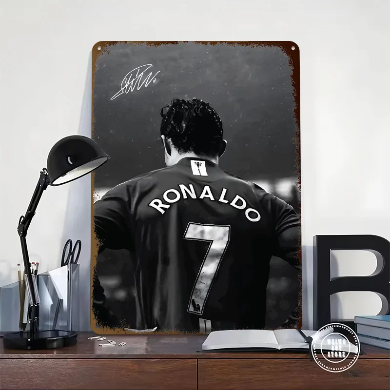 Trend Foot 3D Printed Texture Poster Personalized Wall Art Retro Metal Tin Signs for Gaming Room Decoration Cozy Bar Accessories