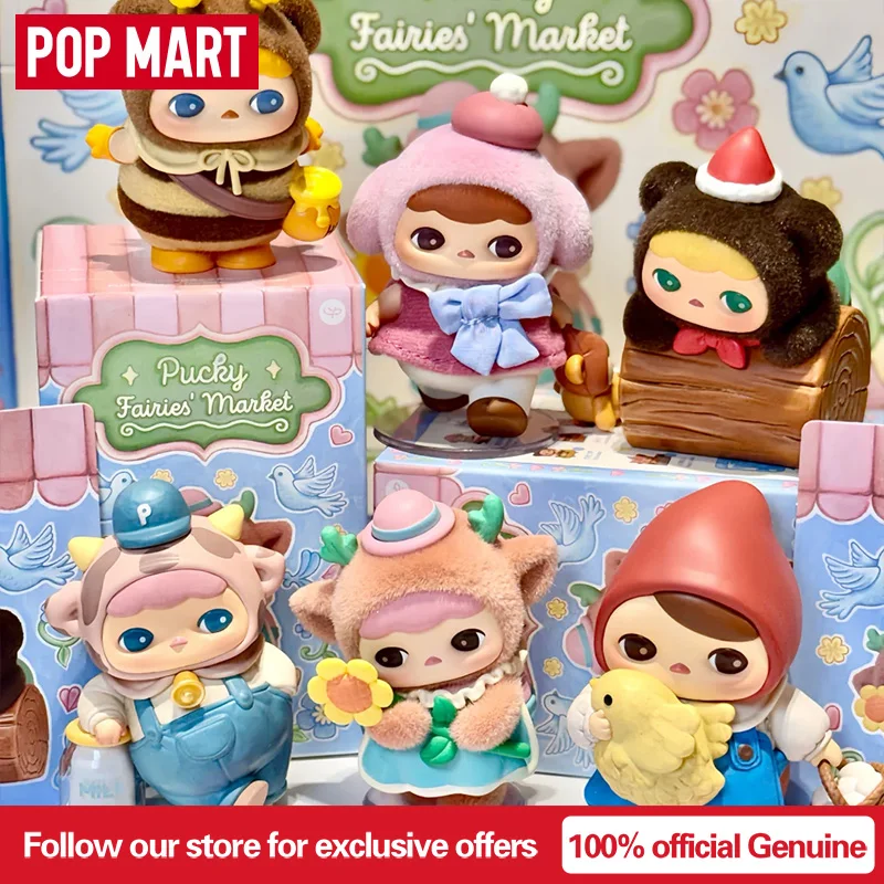 POP MART Genuine PUCKY Fairies Market Series Figures Mystery Box Genuine Blind Box Guess Toys Bag Ornament Figurines Kids Gifts