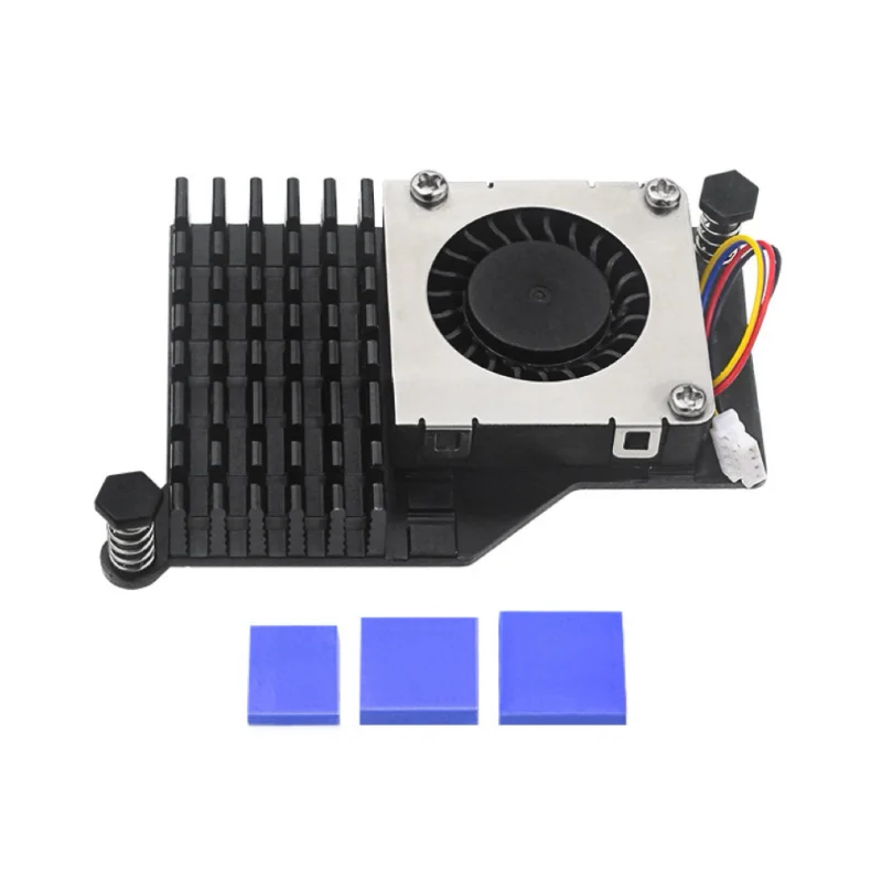 Raspberry Pi 5 Active Cooler Heatsink Cooling Fan Pure-Copper, Aluminum-Silver/Black/Blue