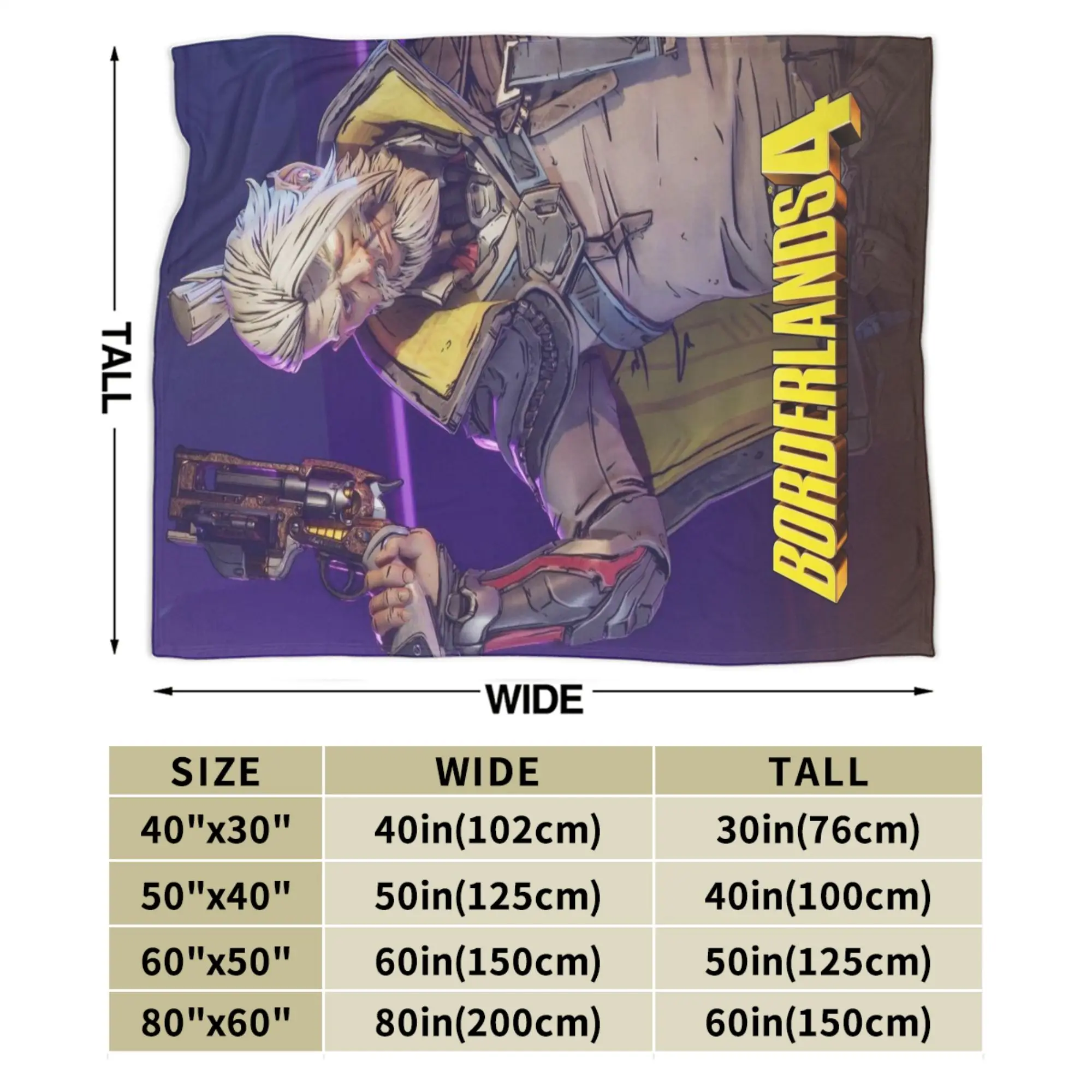 بطانيات Borderlands 4 Game Stuff، بطانيات رمي الصوف فائقة النعومة، مفرش سرير مريح