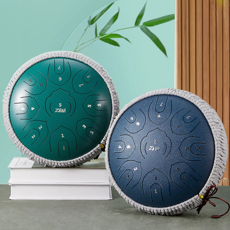 

ZANI Steel Tongue Drum 12/14 Inch 17/19 Notes Hand Pan Drums Ethereal Drum Yoga Meditation Beginner Percussion Instruments Gifts