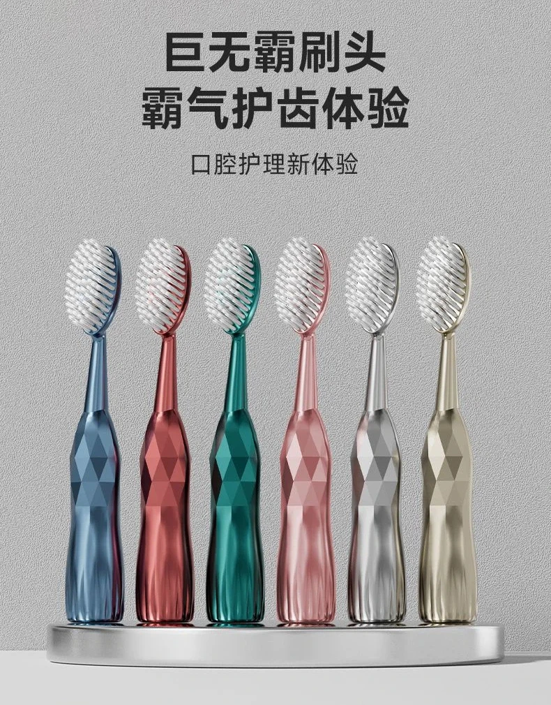 Big Mac soft-bristled large-head toothbrush can stand upright student wide-head cleaning household couple toothbrush