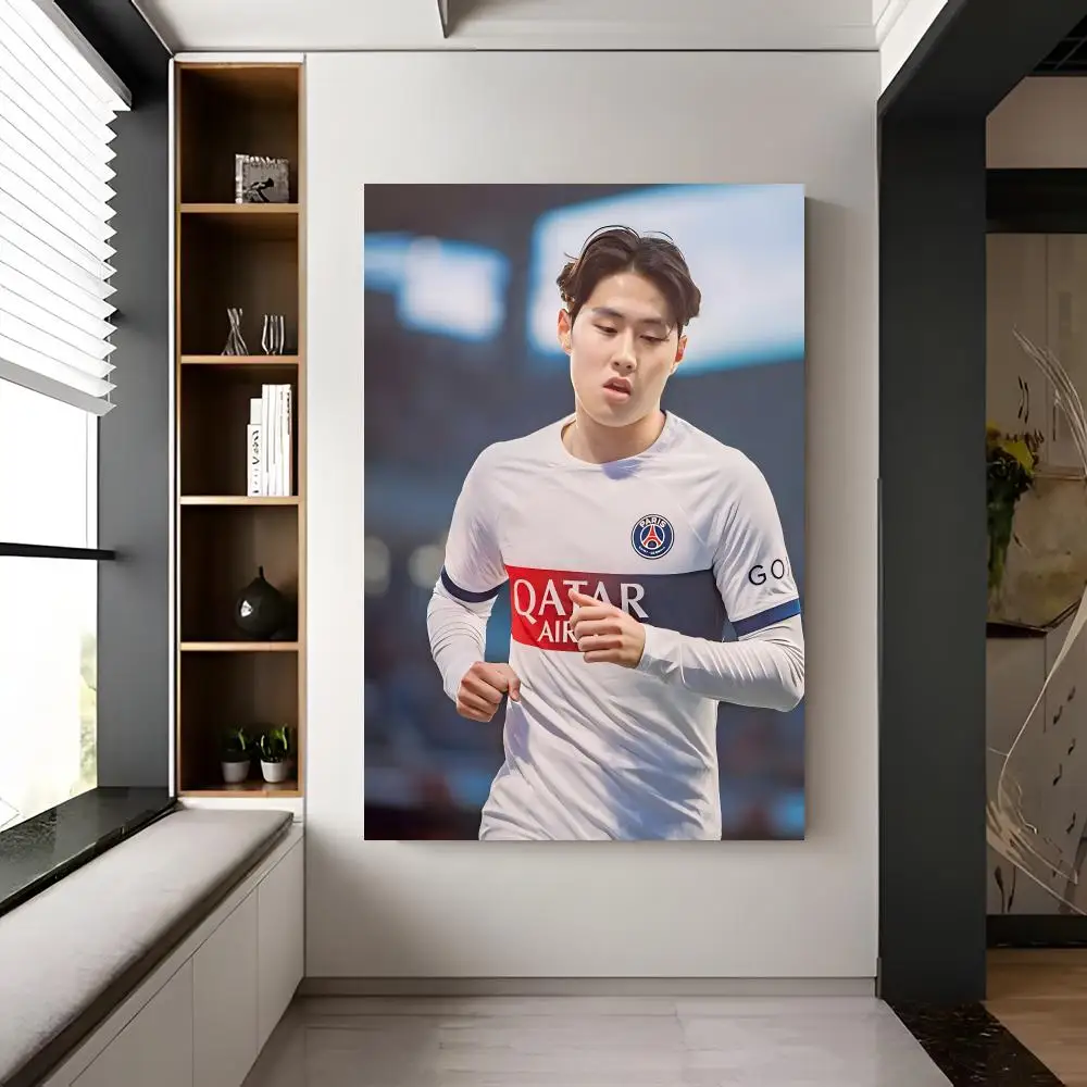 Football Player L-lee Kang-in Poster Modern Wall Decor Collection for Home Design