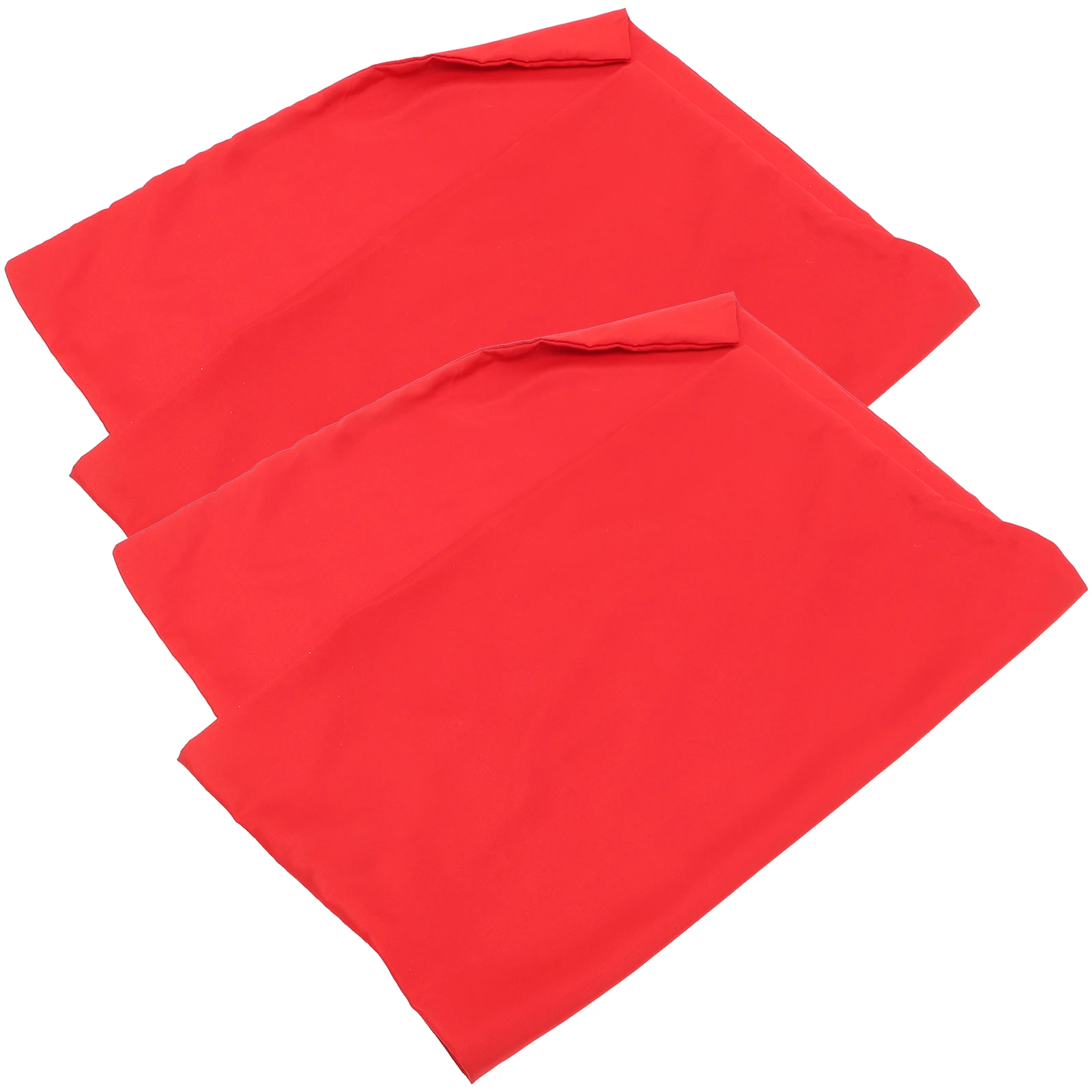 

2Pcs Brushed Microfiber Pillow Covers Red Solid Color Envelope Style Comfortable Bedroom Pillowcase Washable Polyester Bedding