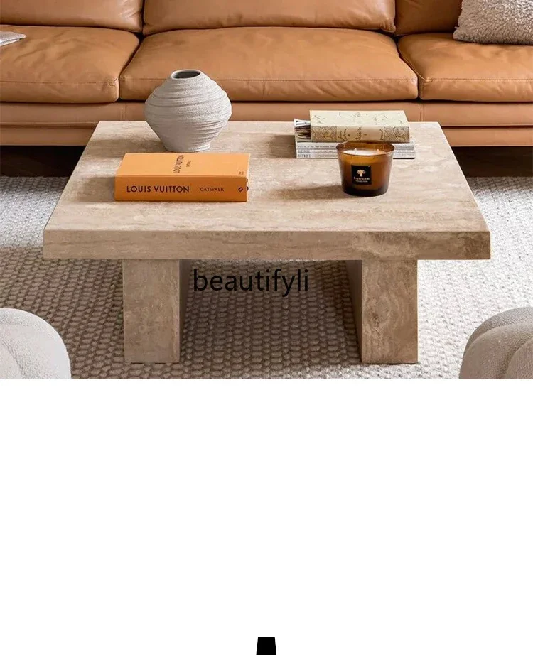 

ss K178 Stone coffee table household low table hole, marble