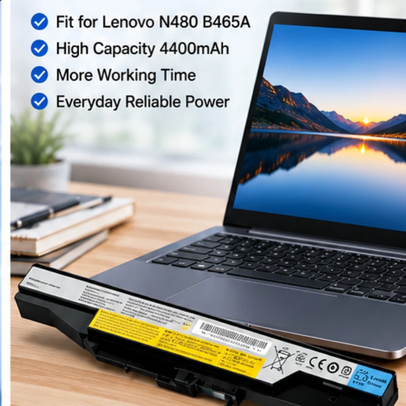 4400mAh High Capacity Laptop Battery for Lenovo N480 B465A B465C G470E L10C6Y11 L10M6Y11 Replacement Li-ion Battery