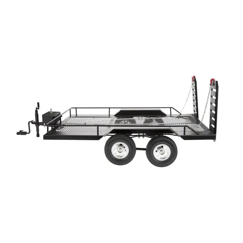 Remote control car tool 1:10 TRX4 KM D90 scx10 dual axle metal trailer climbing vehicle flatbed roadside assistance 624*339* 166
