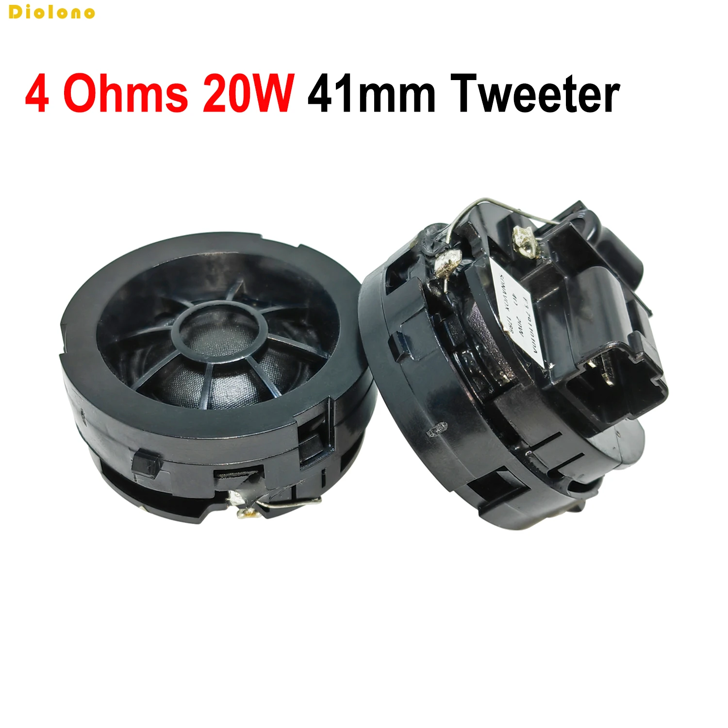 ツイータースピーカー,ドライバー,ハイファイ,オーディオ,音楽,高音,車の改造,20W, 4オーム,2個