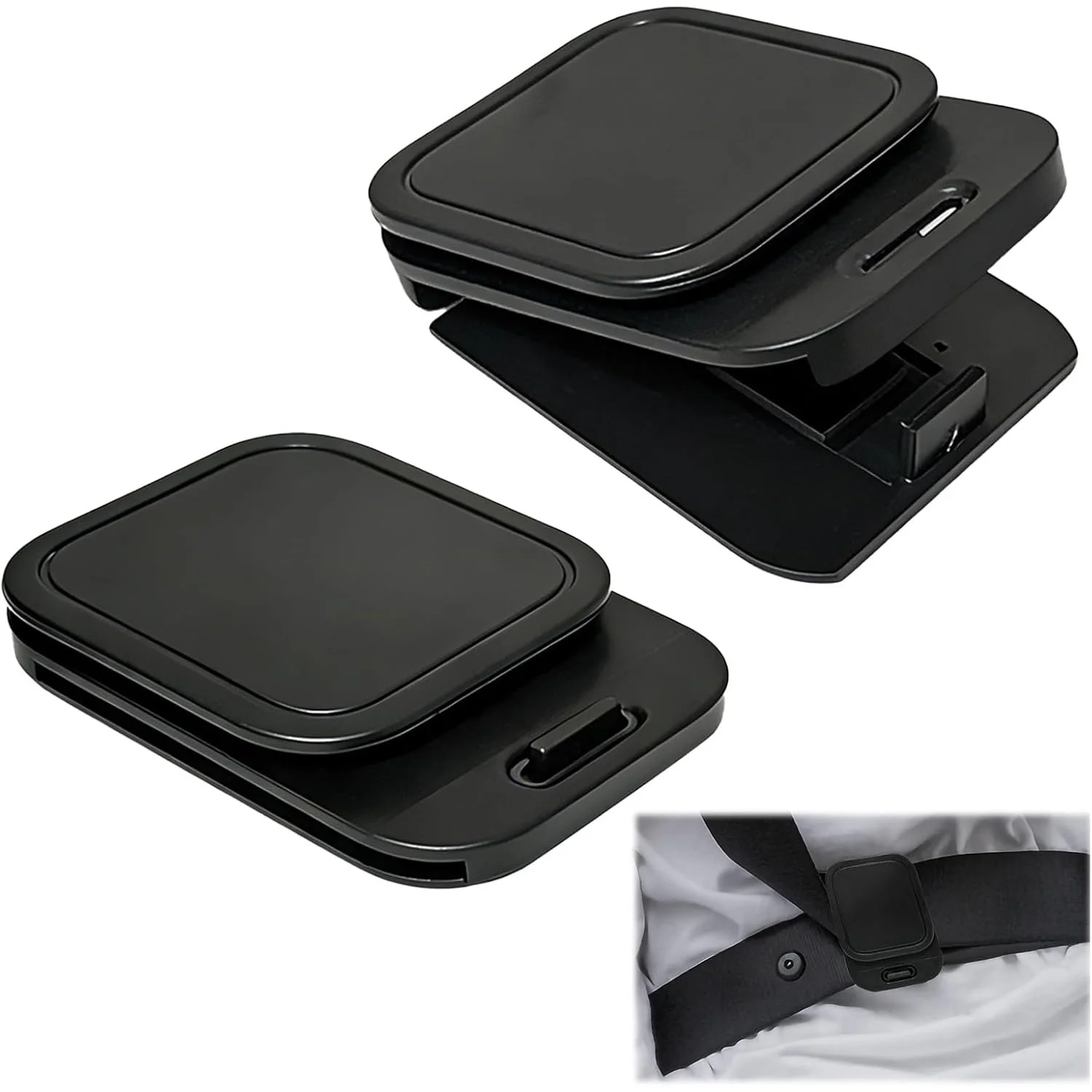 2-Pack Adjustable Width Non-Slip Car Seatbelt Clip Shoulder Restrictor Adjuster Shoulder and Neck Protector Locking Buckle Car Essential Safety Belt Clip Gift Item