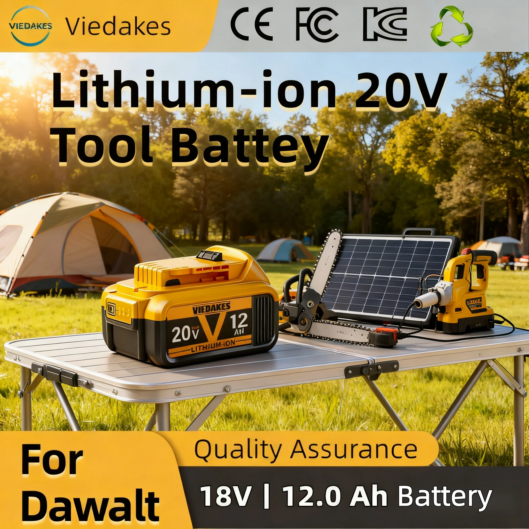 

for DeWalt 18v 20V Lithium Ion Batteries 20V 12Ah DCB203 Li ion Battery Replacement DCB206 DCB205 DCB204 Power Tools