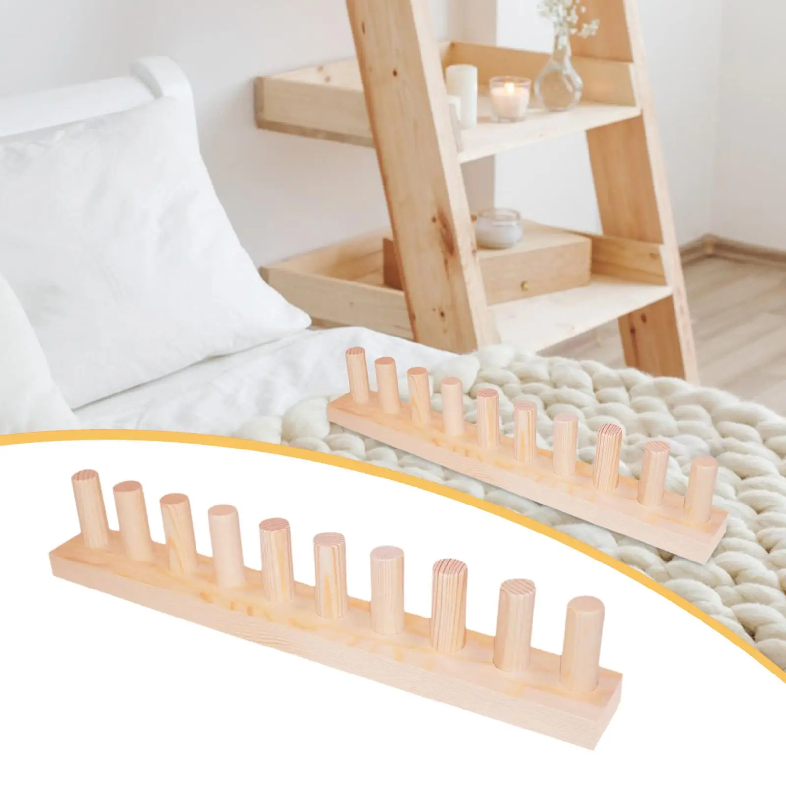 

Деревянный ткацкий станок для ручного вязания, набор для изготовления толстых пледов, подходит для начинающих, инструмент для рукоделия из пряжи, DIY инструмент для ткачества