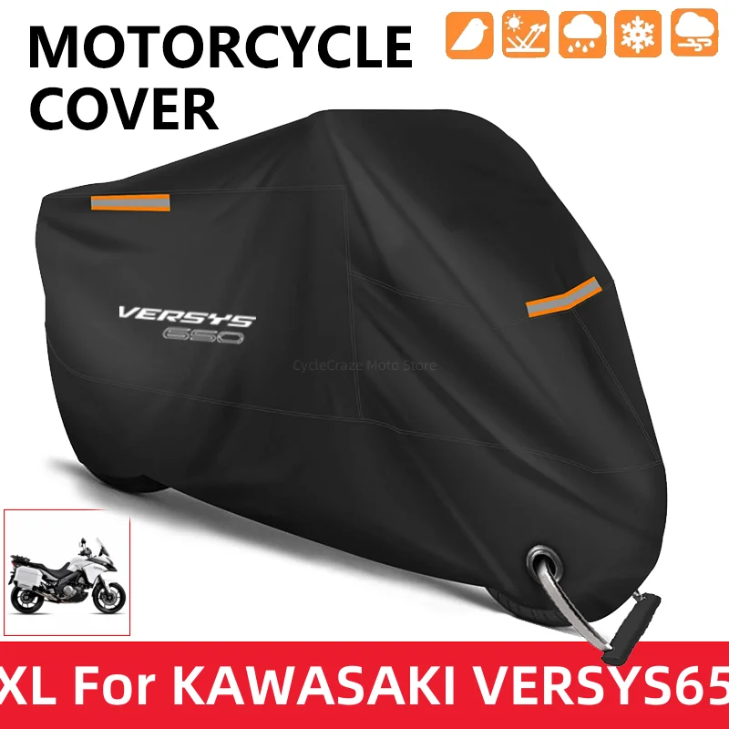 

Motorcycle Cover Waterproof Outdoor Scooter UV Protector Dust Rain Cover For KAWASAKI VERSYS 650 VERSYS650 ABS 2010-2020 2019