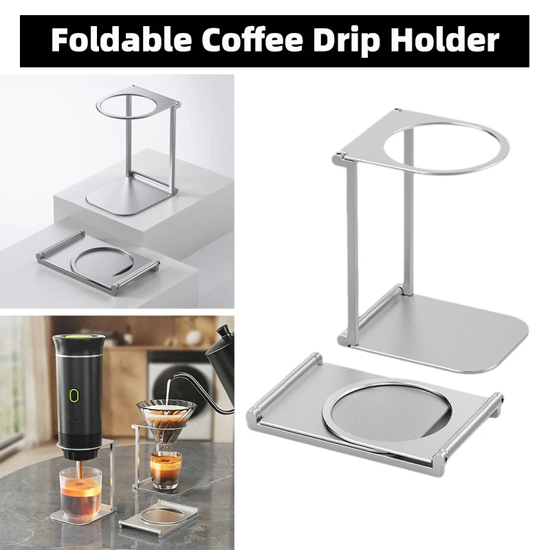Aluminium Alloy Foldable Coffee Drip Holder for Portable Espresso Coffee Machine Lightweight Coffee Drip Holder Accessories