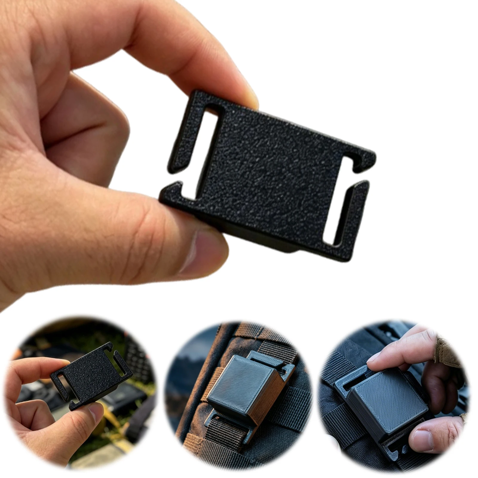 Radio Holder for Backpack PETG Two Way Radio Mount Anti Slip Compact Radio Belt Clip Holder EDC Techwear Backpack Accessory
