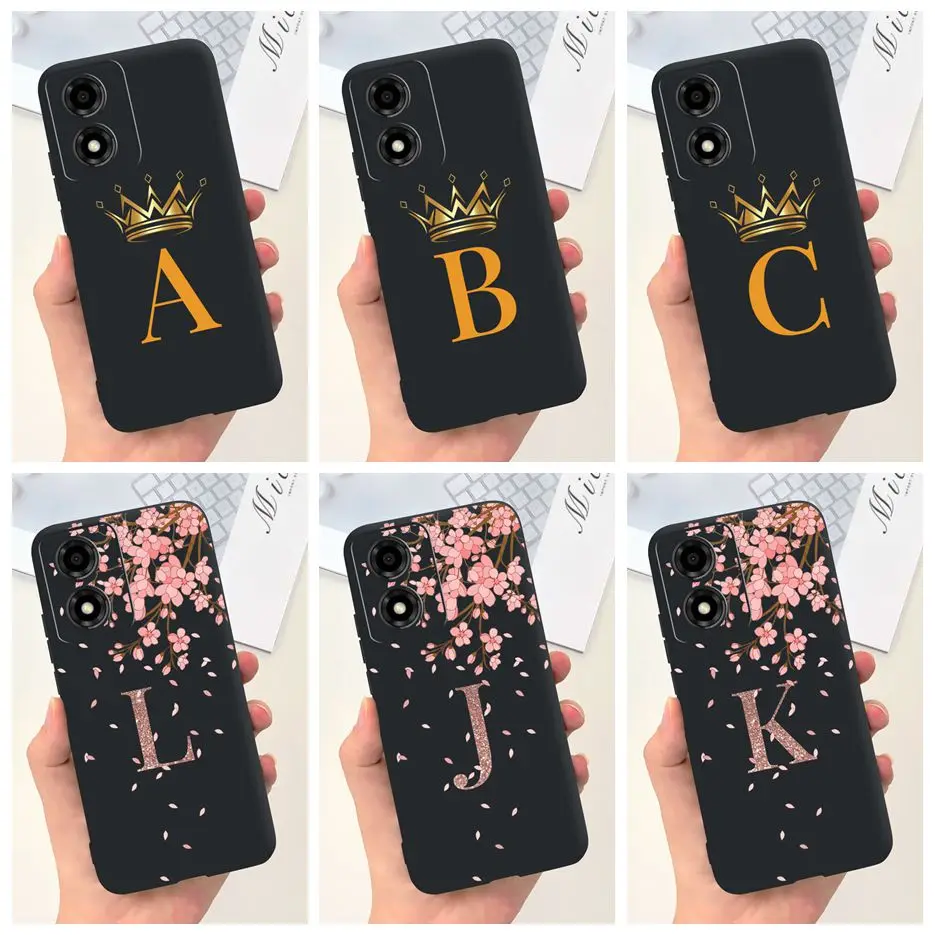 For Motorola Moto G04 G04s Case XT2421-2 Luxury Letters Cover Soft Silicone Phone Case For Moto G04s G 04 MotoG04 MotoG04s Shell