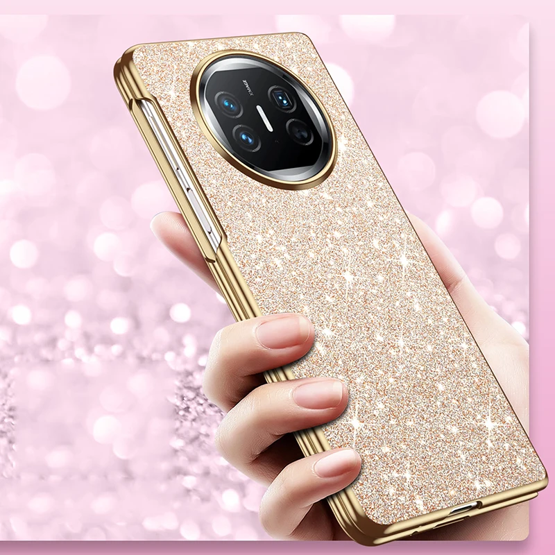 MateX5 Case For HUAWEI Mate X5 Mate X3 Mate X2 Electroplated Star Diamond Glitter Powder Hard Mobile Phone Case Cover MateX3