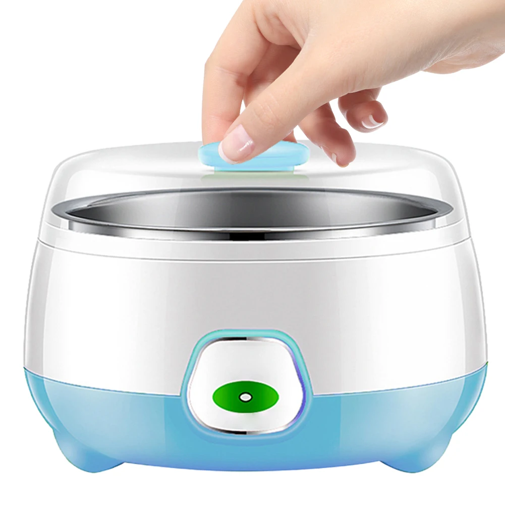 1L Automatic Yogurt Machine Stainless Steel Household Rice Wine Maker Portable Yogurt Maker for Yogurt Greek Yogurt Cheese Natto