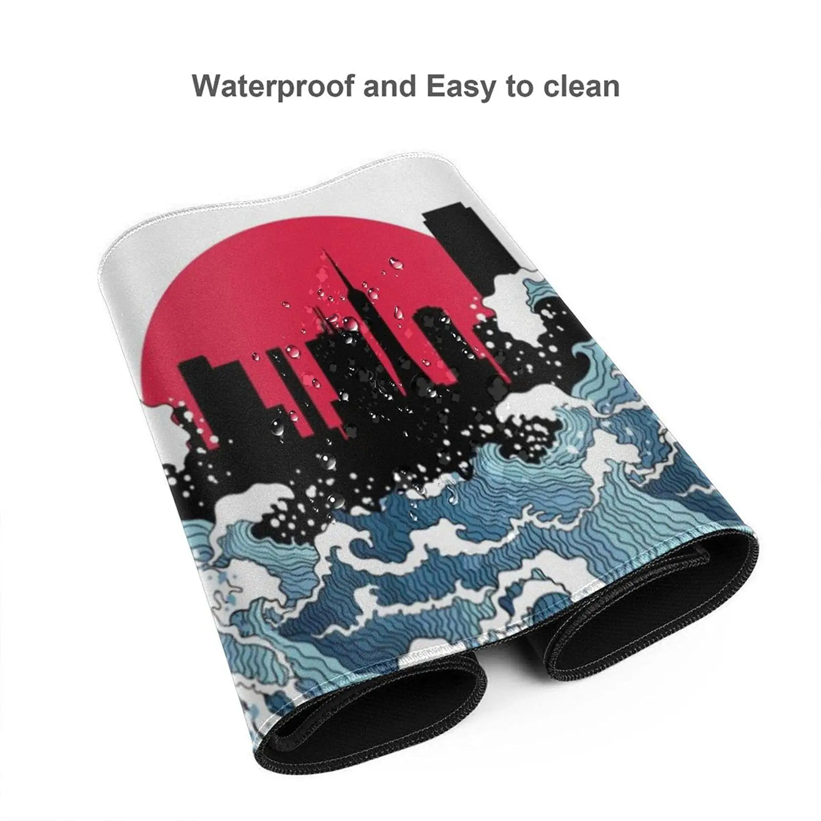 Japanese Cherry Blossom White Gaming Mouse Pad XXL Extended Large Mouse Mat Desk Pad Stitched Edges Mousepad Long Nonslip Rubber