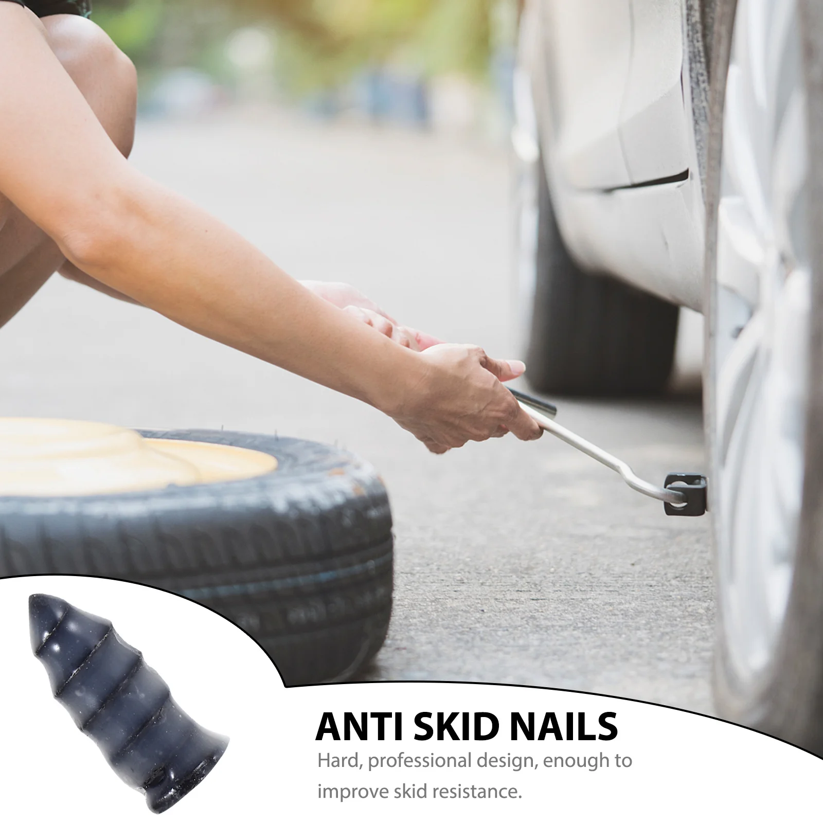 

20 pcs Car Tire Repair Tools Rubber Iron Anti-Slip Nails For Winter Wheel Spikes Tires Accessories Auto Supplies