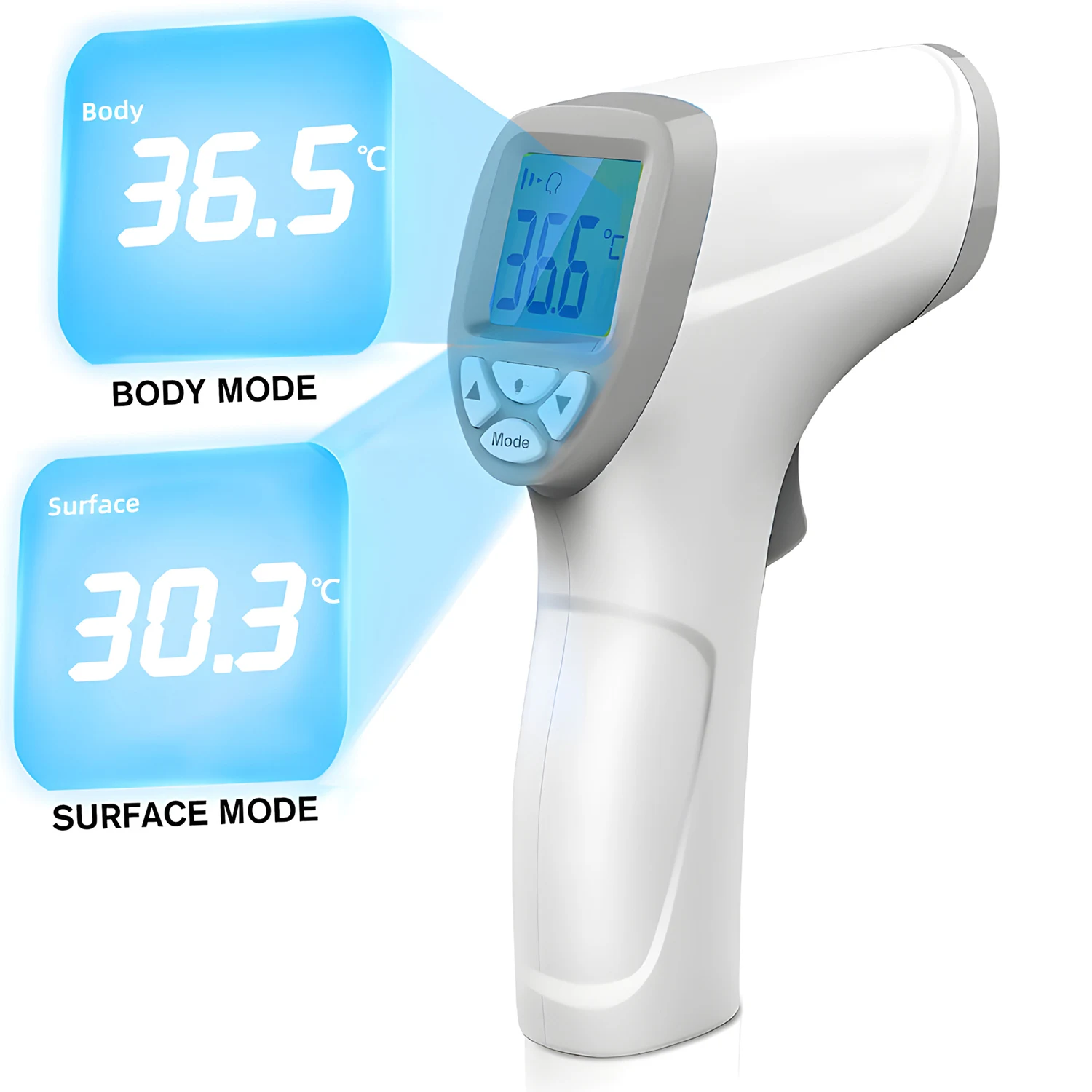 ميزان حرارة رقمي للجبهة - ميزان حرارة طبي بالأشعة تحت الحمراء LED للأطفال والكبار، كشف دقيق لدرجة حرارة الجسم والحمى #2
