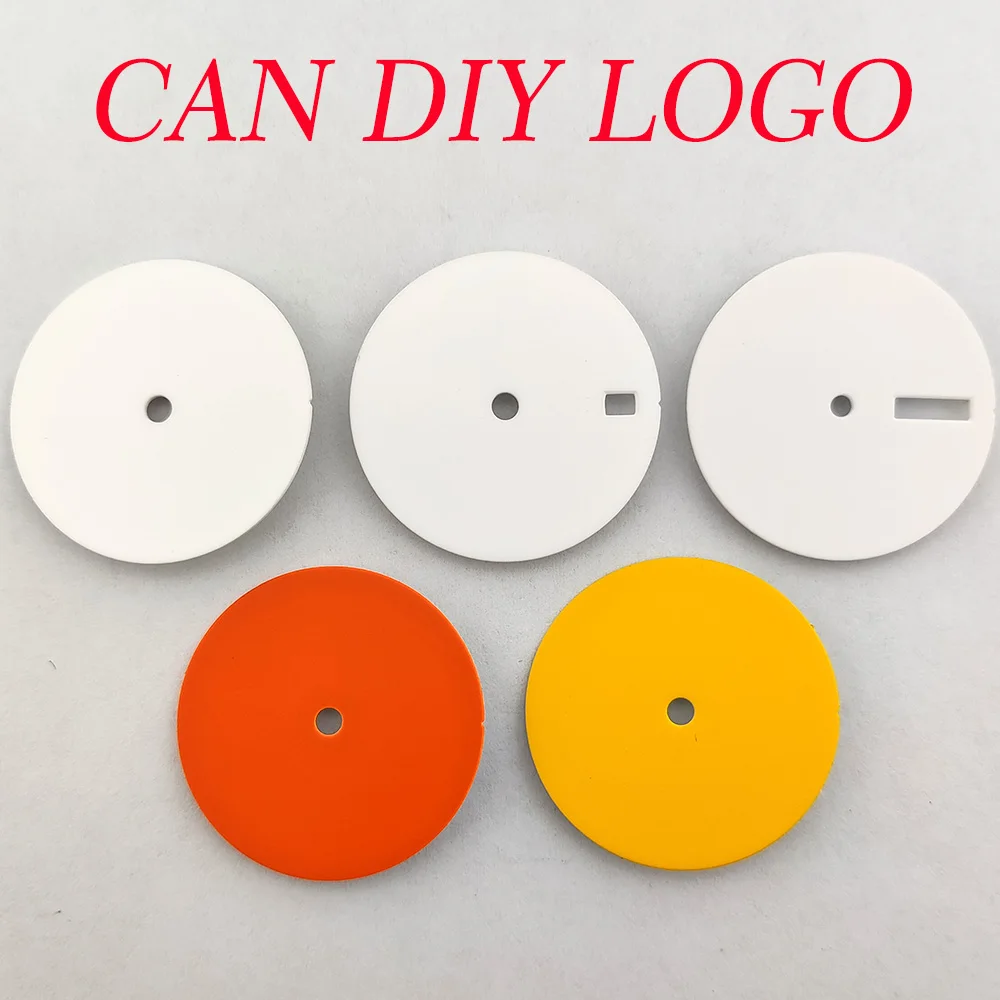 customized 28.5mm dial frosted blank dial for NH35/ NH36/ NH34 movement DIY accessories No/single/dual calendar watch dial nh35