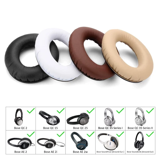 Imagen 1 del producto Almohadilla de esponja de espuma suave de repuesto para auriculares, cojín para BOSE QC2 QC25 QC35 QC15 AE2 SoundLink SoundTrue Around-Ear II AE2