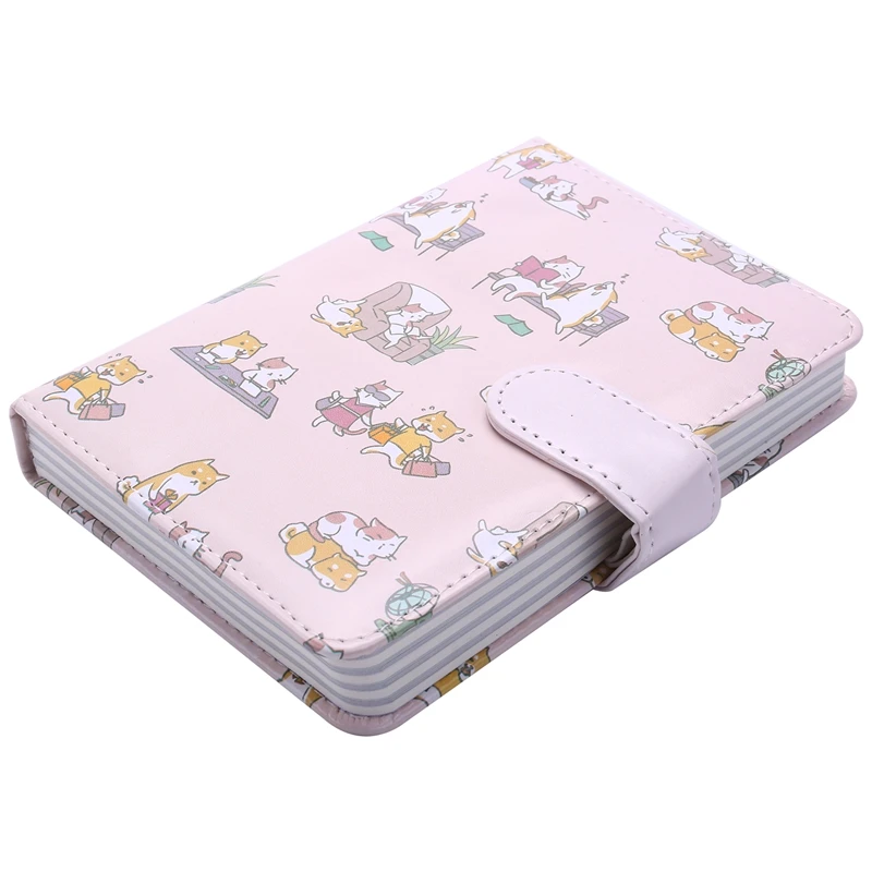 Cute Cartoon Printed Notebook Kawaii Animal PU Cover Nopated Traveler Journey Diary School Office Supply