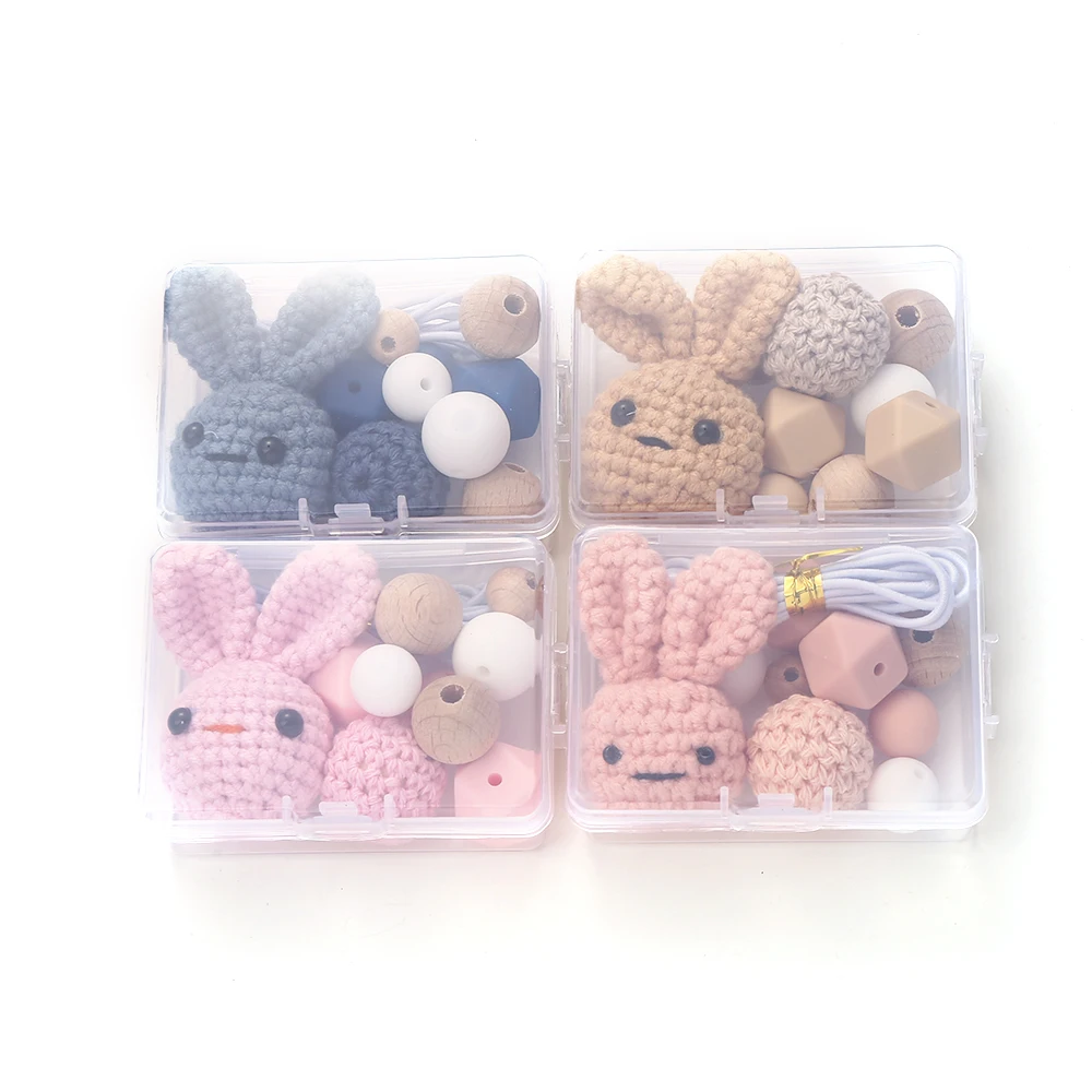 New Cotton thread weaving Cute Animal Colored Round Silicone Beads