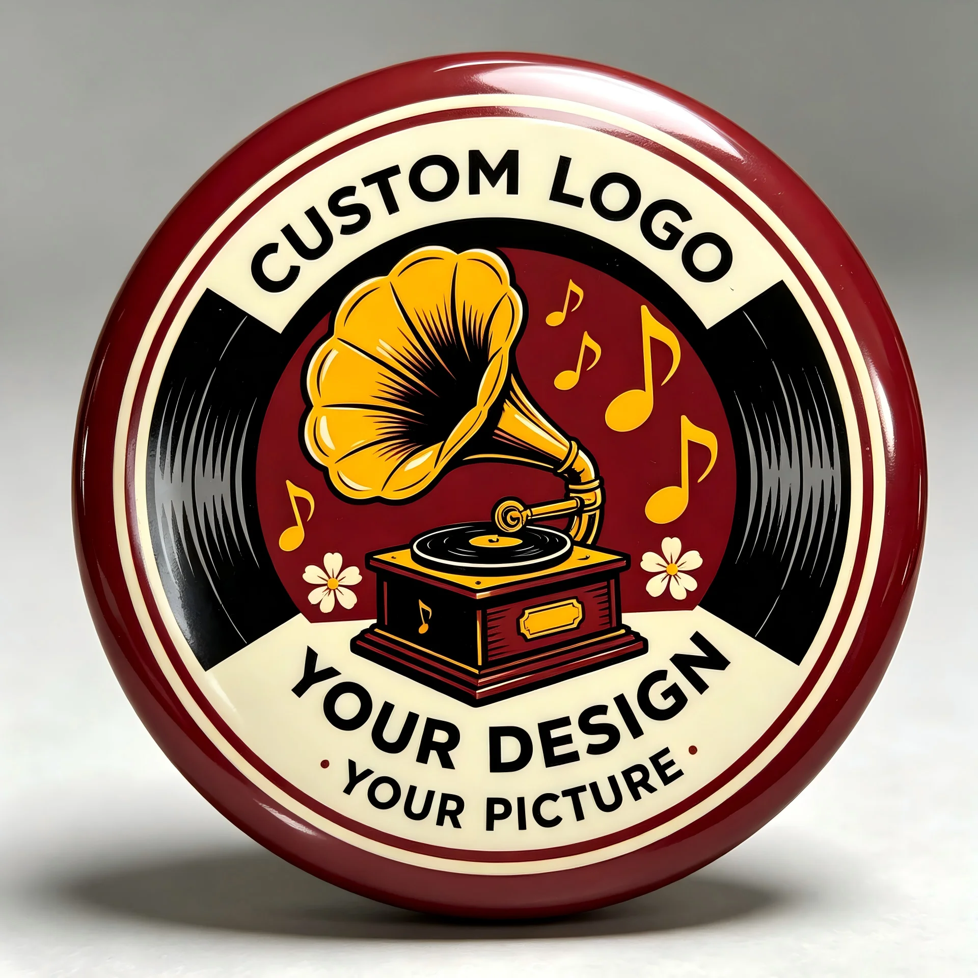 DIY Tinplate Magnetic Safety Badge Circular Metal Chest Badge with Magnetic Buckle for Workwear And Uniforms