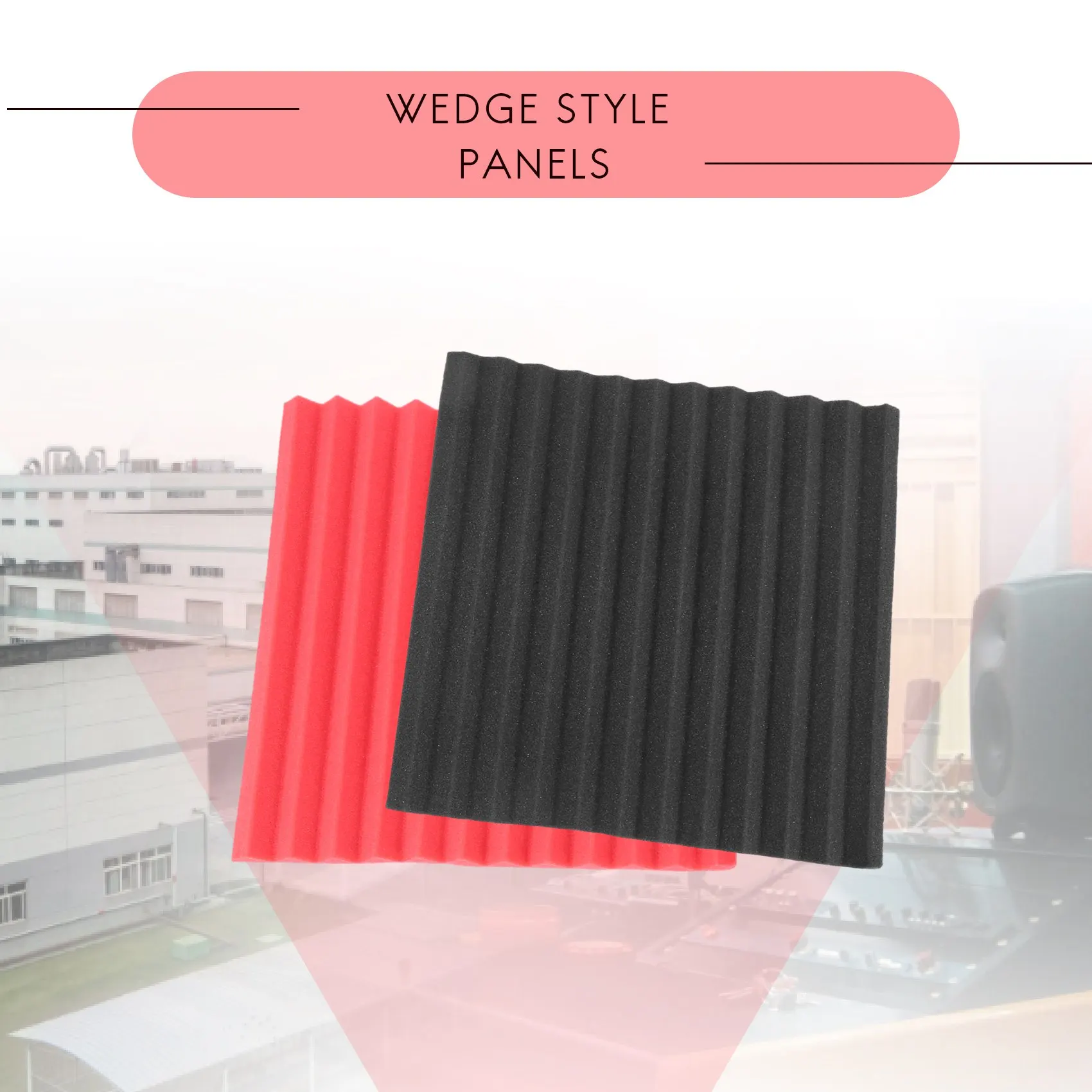 12 Pcs Acoustic Panels Soundproofing Foam Acoustic Tiles Studio Foam Sound Wedges 1inch X 12 inch X 12 inch