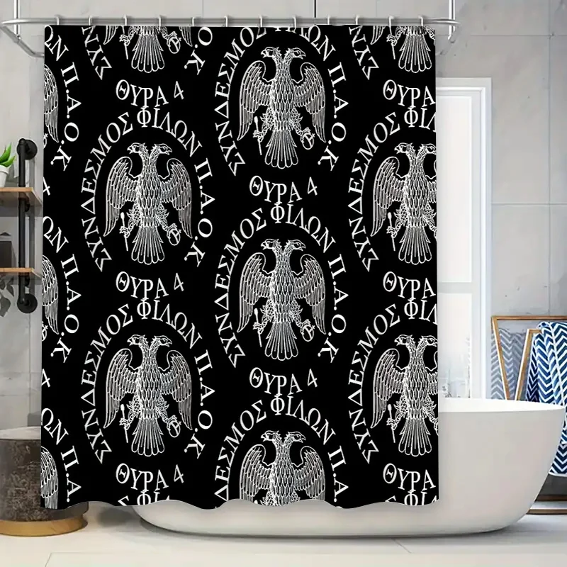 

Винтажная занавеска для душа с орлом, водонепроницаемая, с лесными животными, птицами, декор для ванной комнаты, домашний отель, моющийся тканевый фон