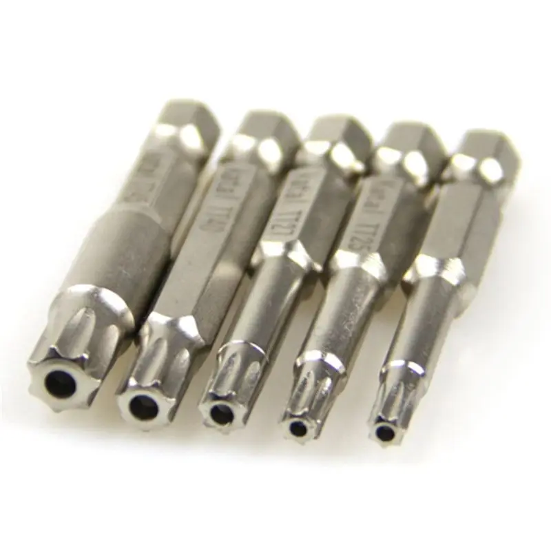 BAAJ-7-Pointed Hole Phillips Screwdriver Bit TT20 TT25 TT27 TT40 TT45 5 Pieces Hexagonal Handle Seven-Pointed Star Screwdriver B