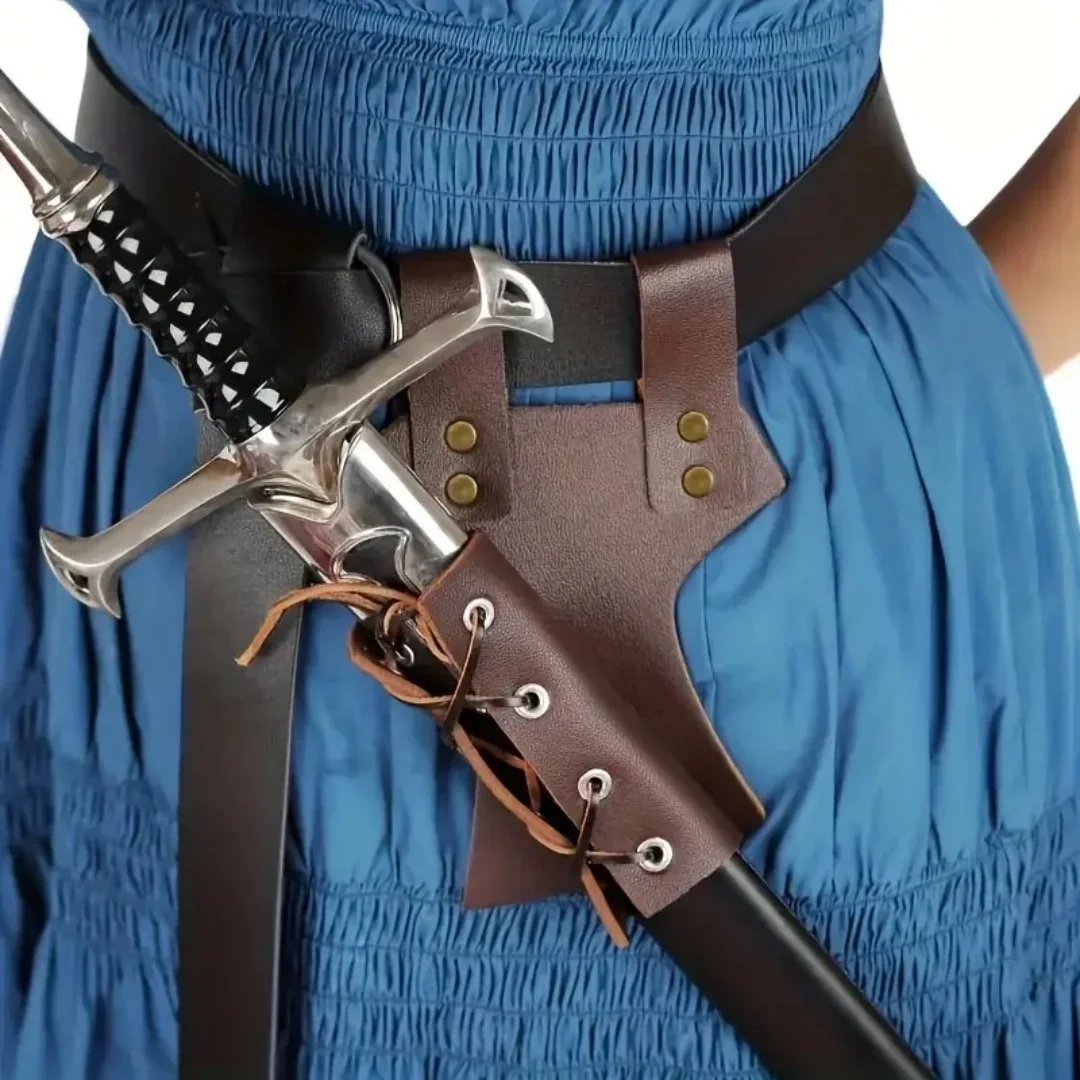 

Renaissance medieval Viking minimalist belt and scabbard Halloween costume accessories LARP party stage performance props