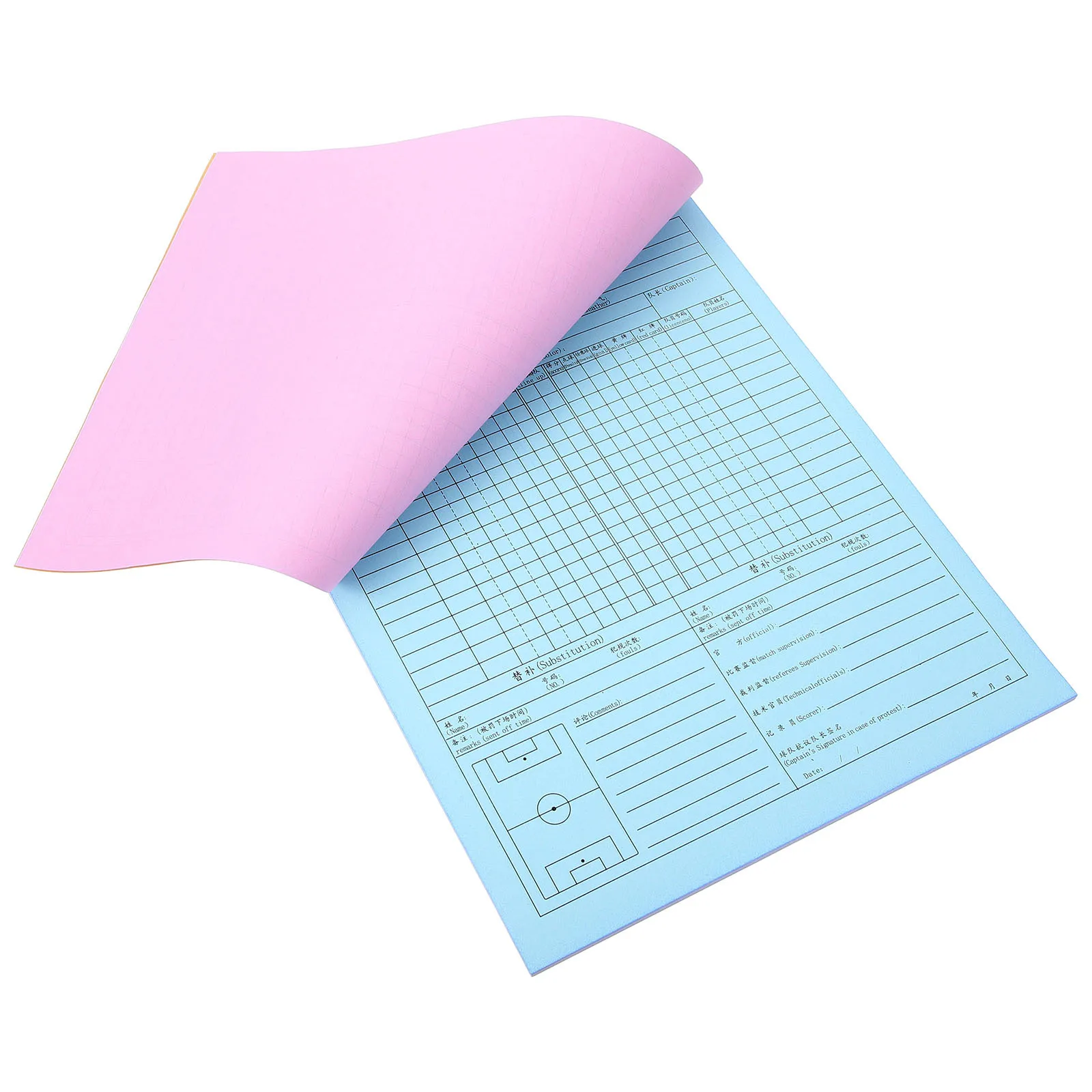 

Sports Scorebook Lightweight PU Cover Portable Score Recording Notebook Simple Stylish Football Score Keeping Book for Games