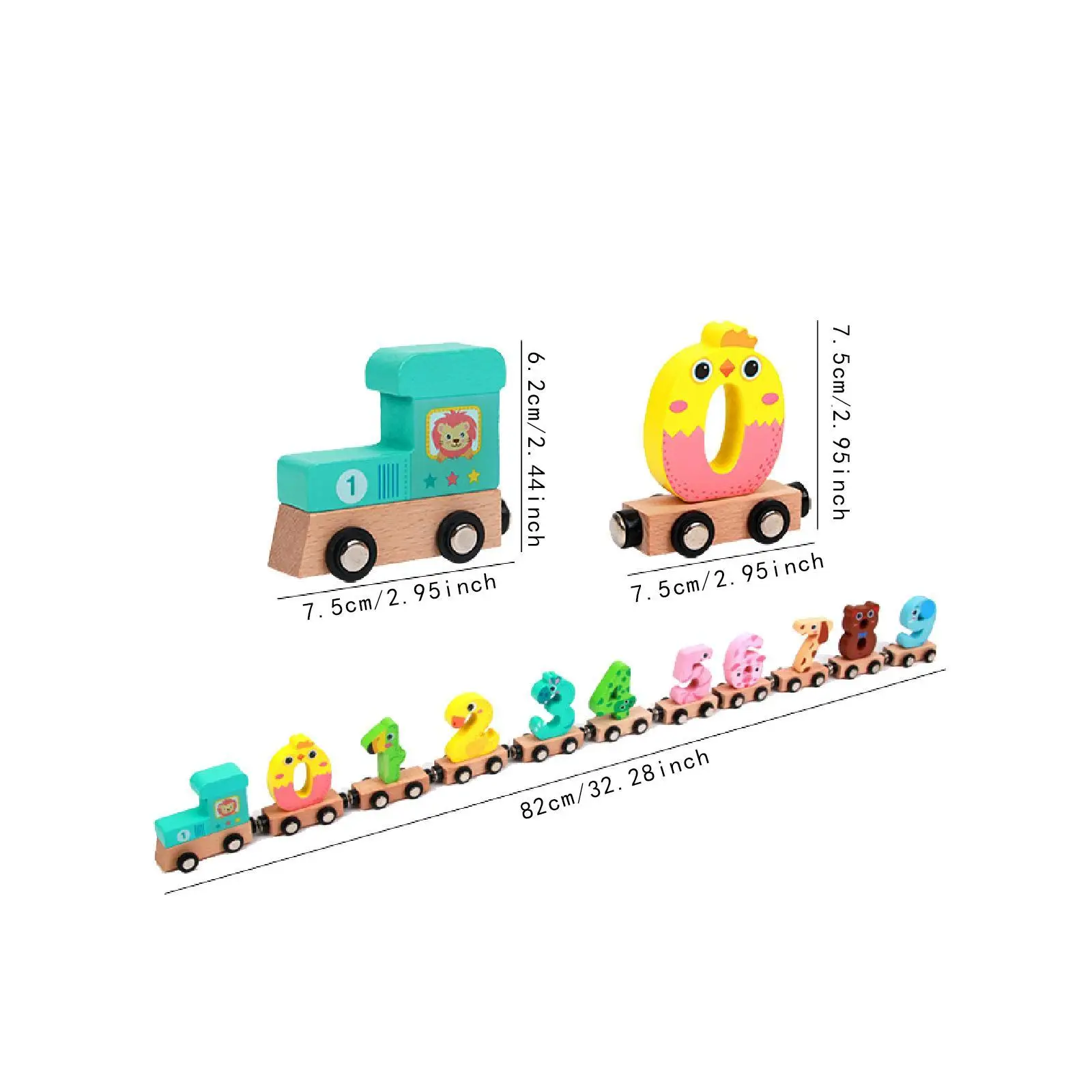 Number Train Set Creative Train Set Building Blocks Kits Matching Sequencing Games Assembly Train Blocks for Boys and Girls